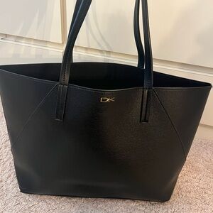 Black faux Leather Tote Bag